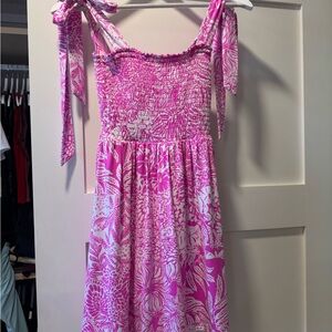 Lilly Pulitzer Pink and White Floral  Dress